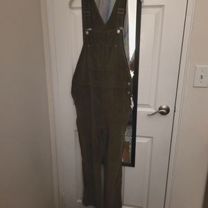 C Old Navy Corduroy Overalls olive green